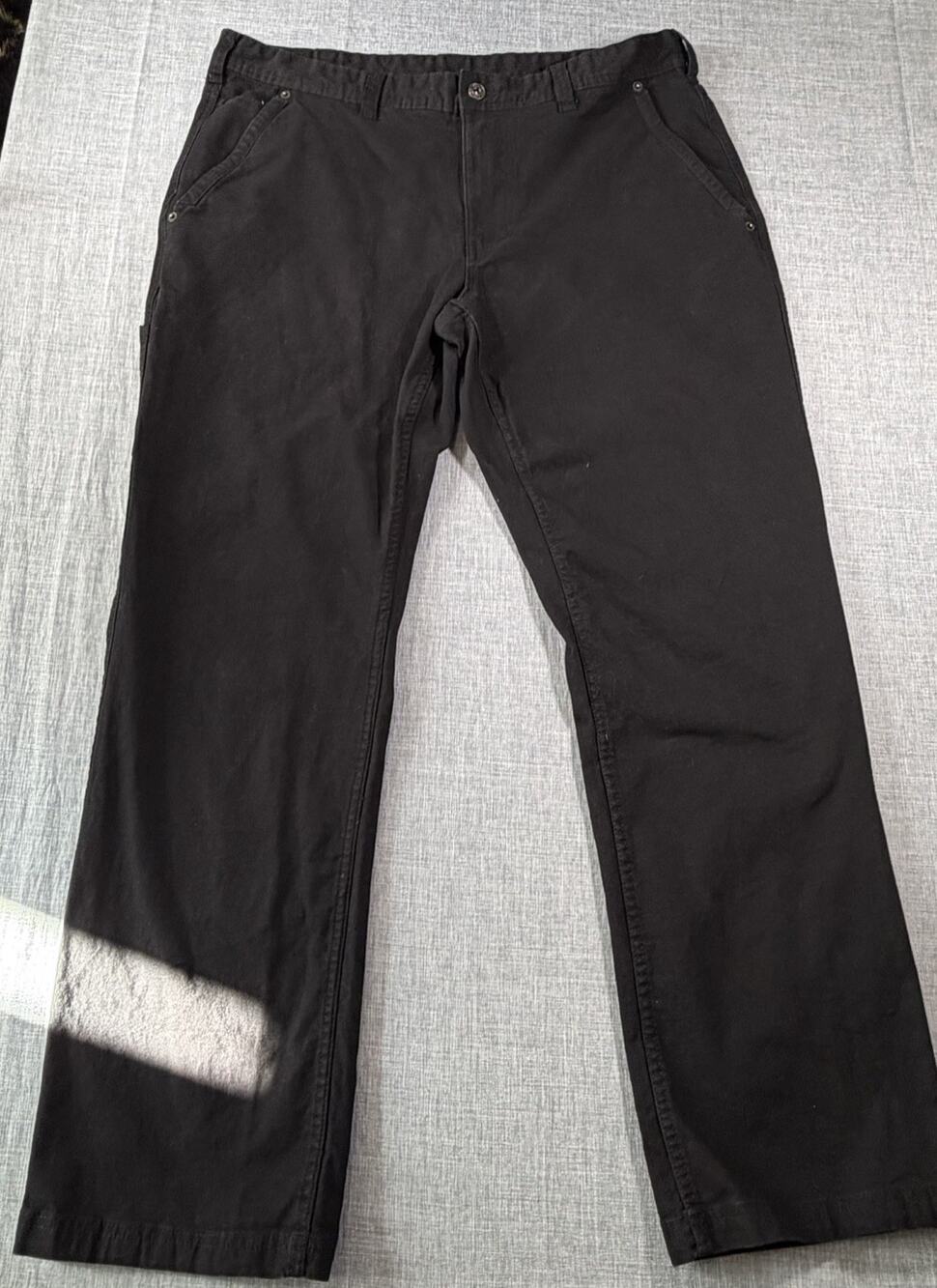 Eddie Bauer Straight Fit Black Jeans Men's Size 36x32 Utility Specialty Dyed